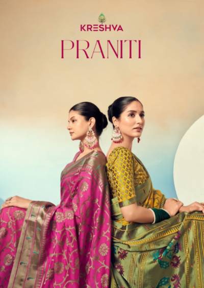 KRESHVA PRANITI 1021 TO 1024 DESIGNER GEORGETTE SAREE WHOLESALER IN INDIA